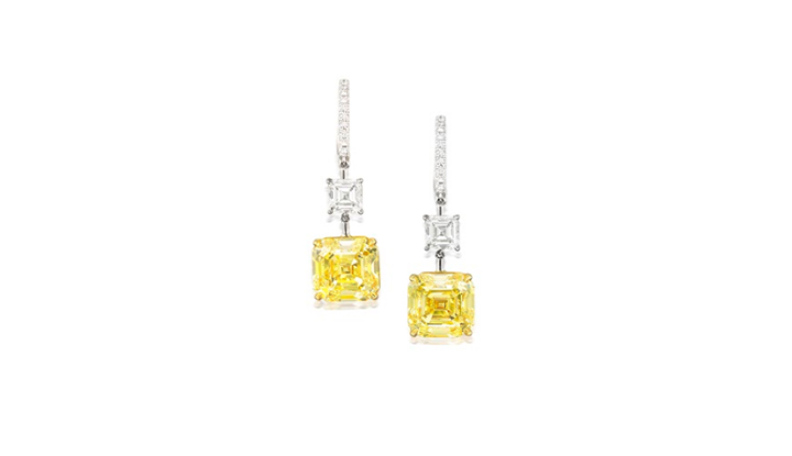 Fancy Intense Yellow diamonds Earrings - Bonhams