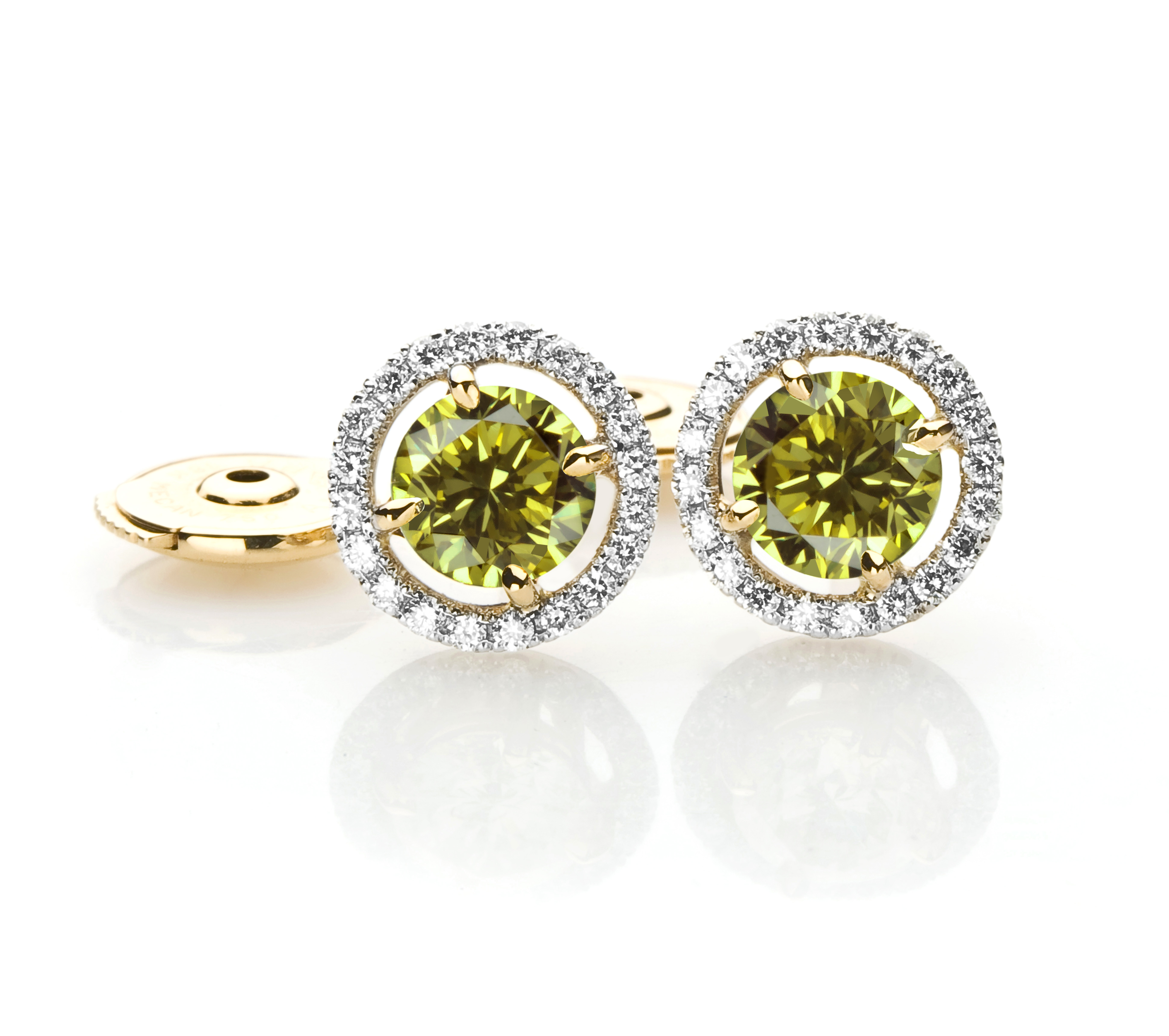 Natural Diamonds Earrings with Removable Halo - Langerman Diamonds