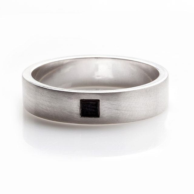 Surprise Him with a Handcrafted Men’s Valentines Ring with a Black Diamond